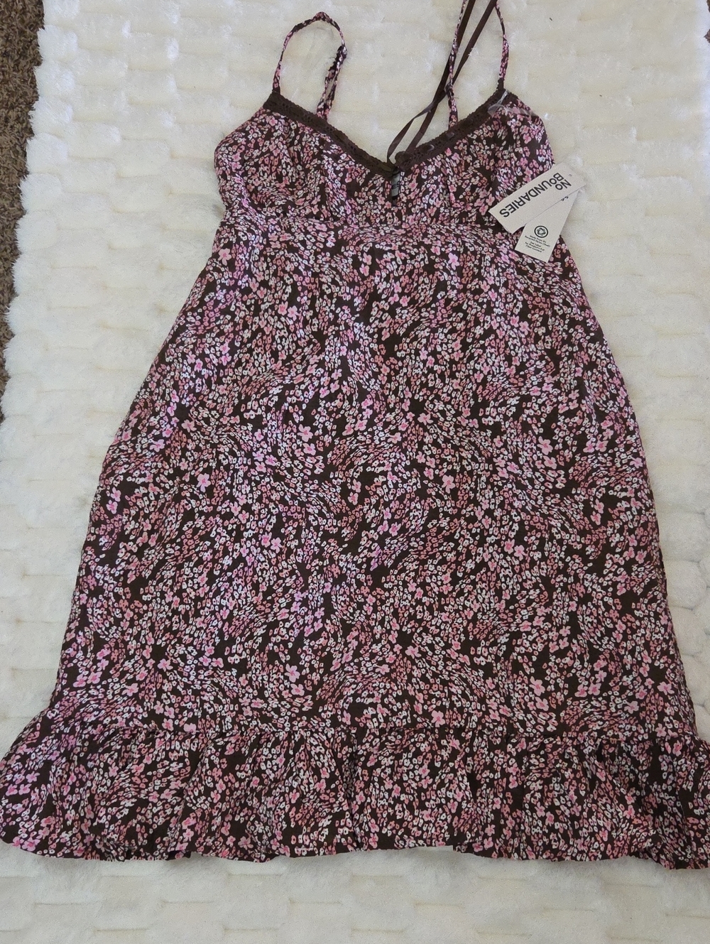 Floral Sundress - Pink on Brown